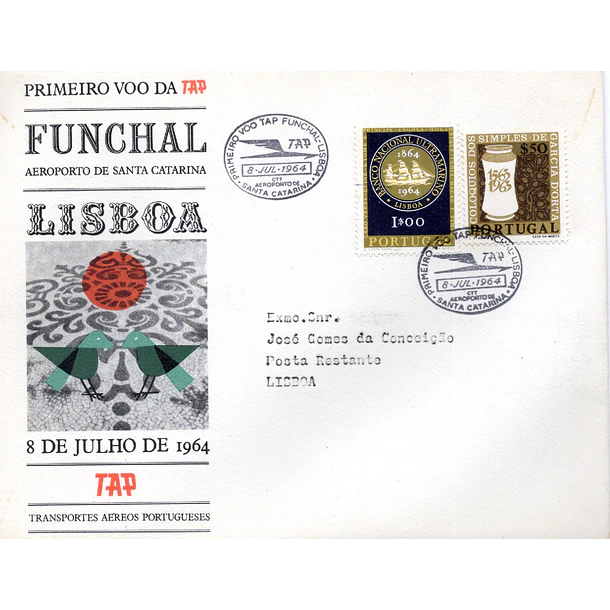 1964 1º Voo TAP Funchal - Lisboa 1