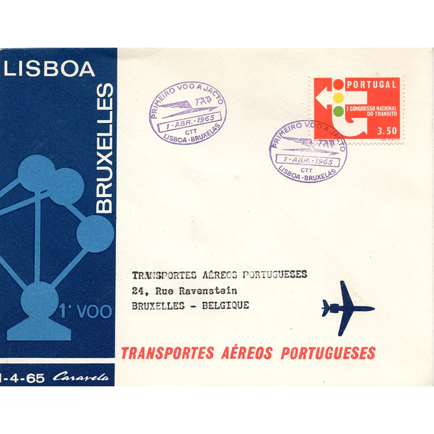 1965 1º Voo TAP Lisboa - Bruxelas
