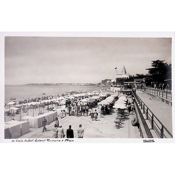 1940's Bilhete Postal do Estoril. Tamariz e Praia 1