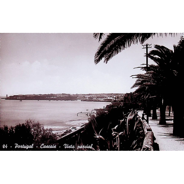1940's Bilhete Postal de Cascais. Vista parcial