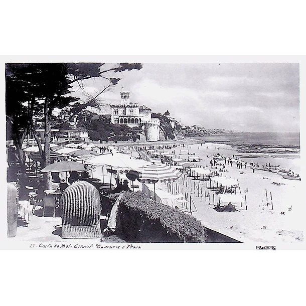 1940's Bilhete Postal do Estoril. Tamariz e Praia 1