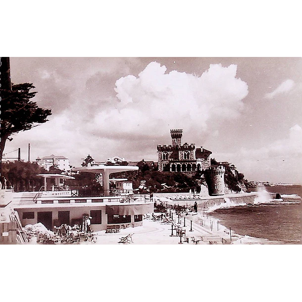 1940's Bilhete Postal do Estoril. Trecho do Tamariz e Fonte da Cruz