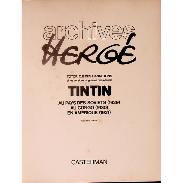 Tintin Archives Hergé Vol. I 5