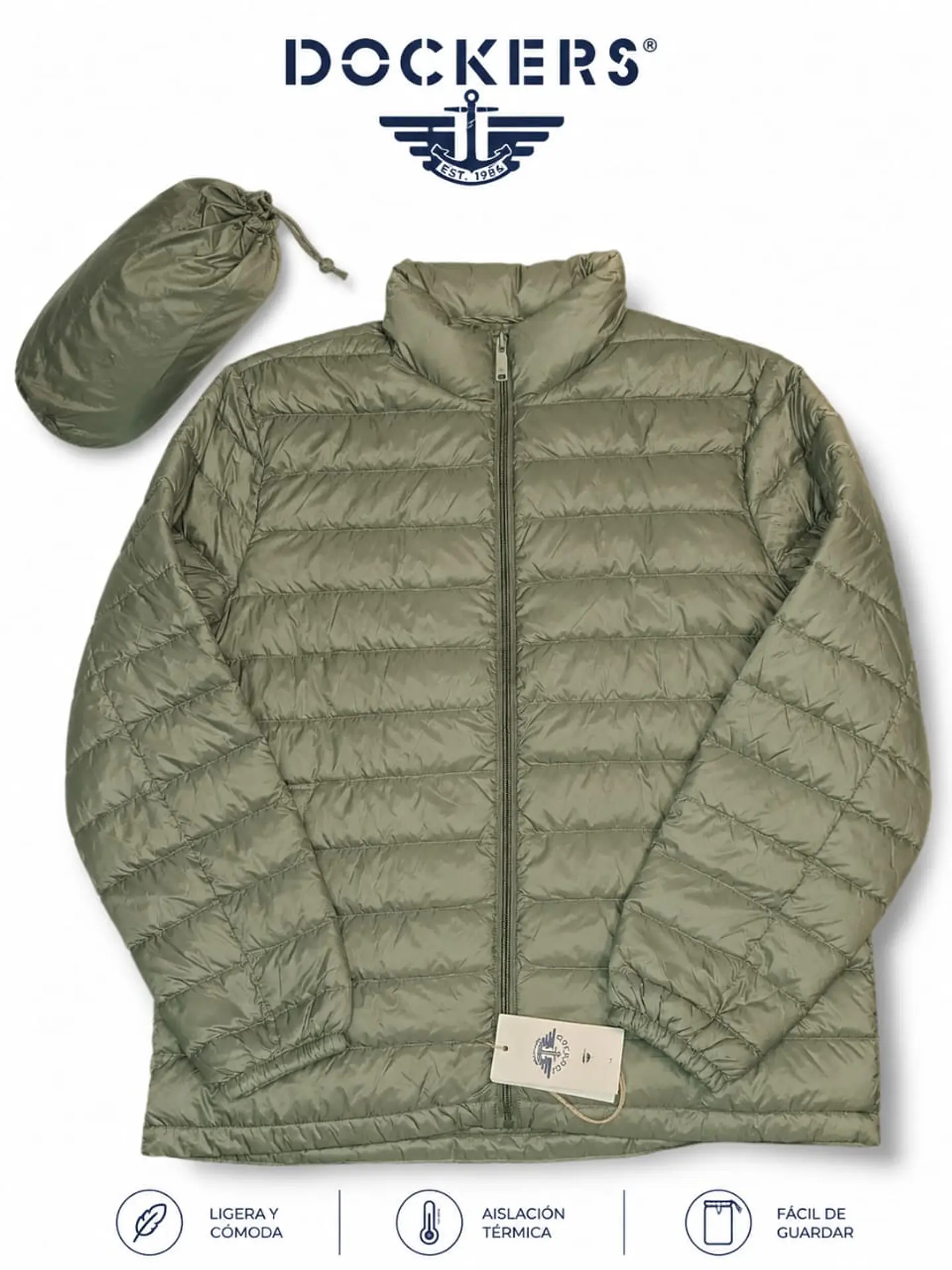 Chaqueta Docker's pacable verde  1