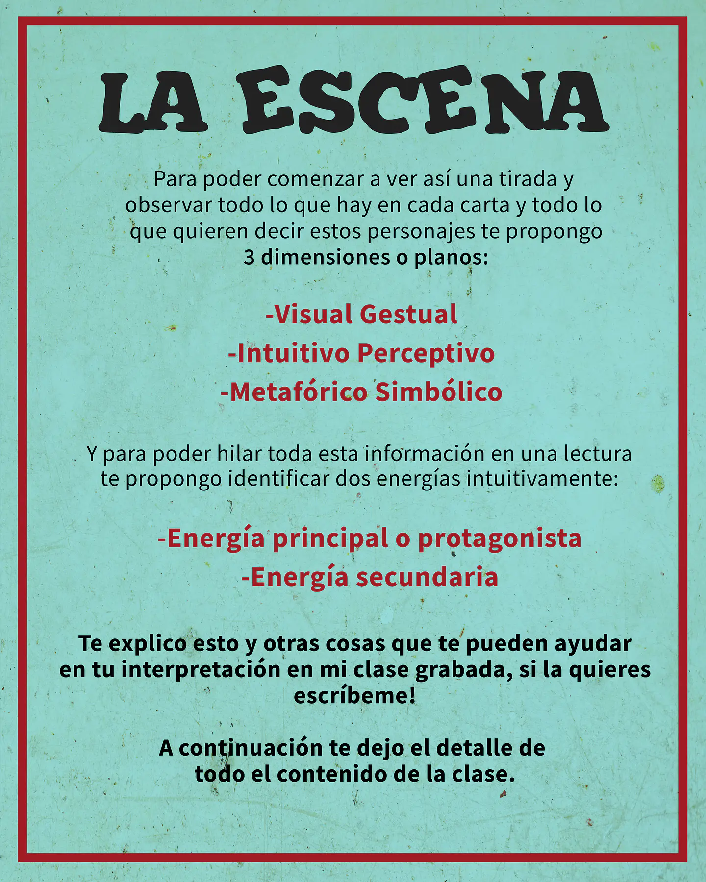La Escena - Una visión, una forma de interpretar y profundizar en una lectura de Tarot 4