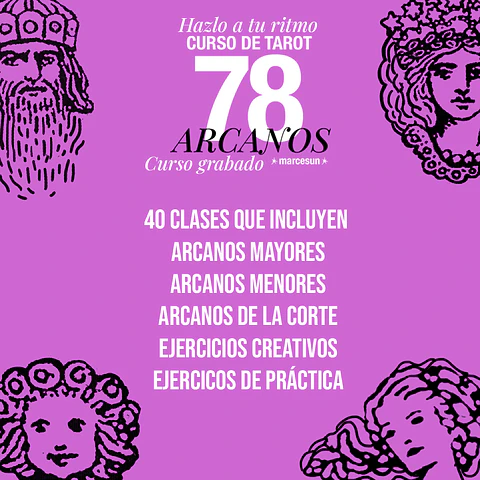 Curso Tarot Grabado - 78 ARCANOS - 50% descuento.