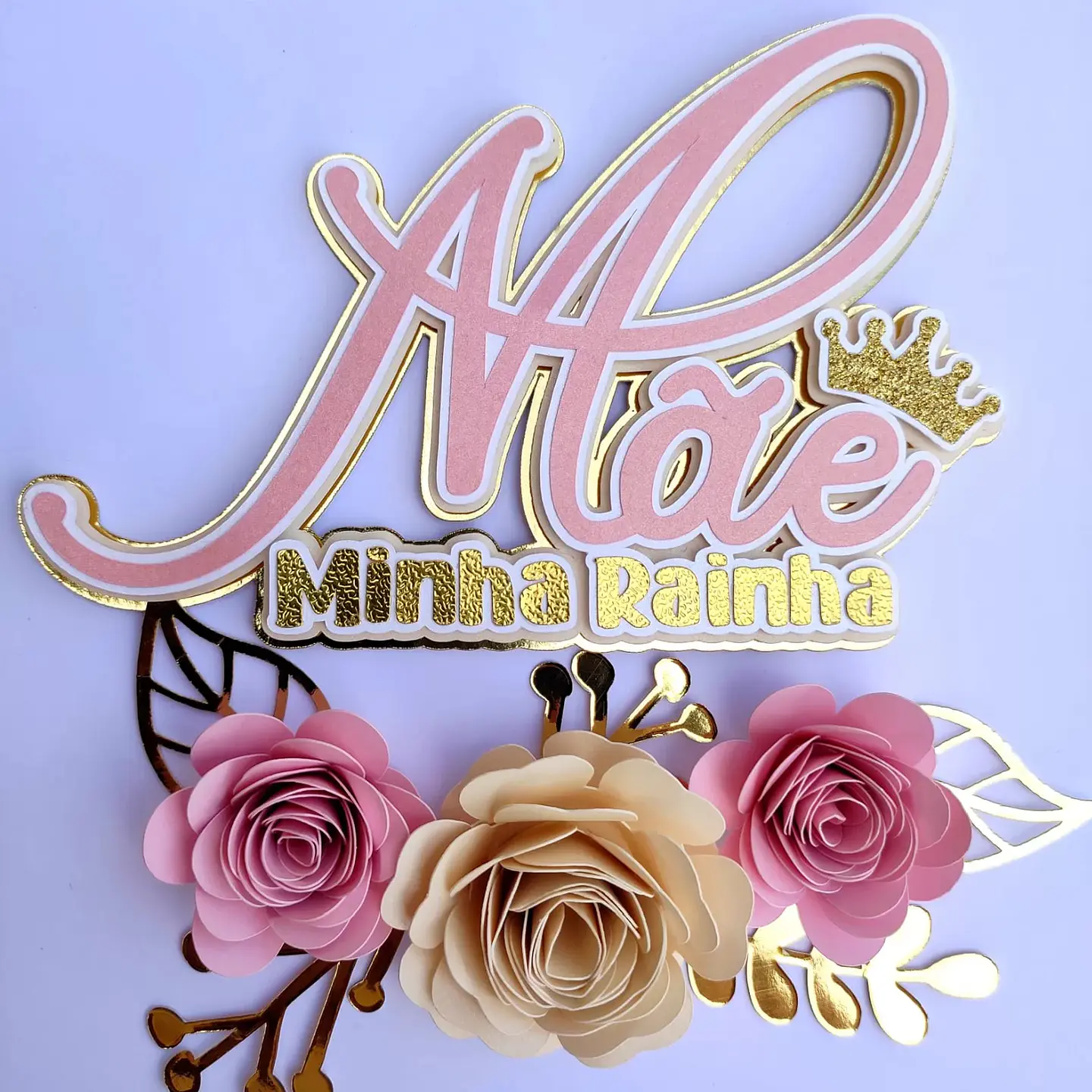 Arquivo de Corte TOPO DE BOLO MÃE MINHA RAINHA 1