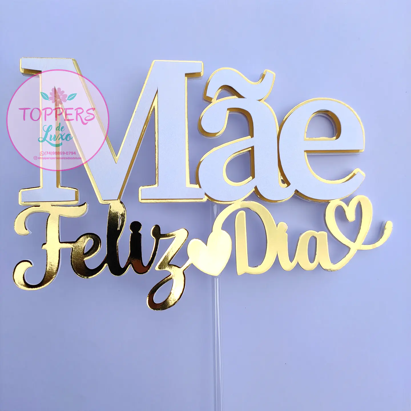 Arquivo de Corte TOPO DE BOLO FELIZ DIA MÃE 1