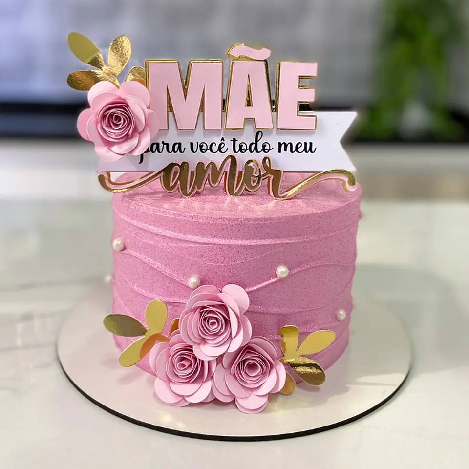 Arquivo de Corte TOPO DE BOLO MÃE PRA VOCÊ TODO MEU AMOR 1