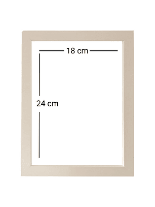 Marco para fotos blanco liso angosto 18x24 MDF Pack3
