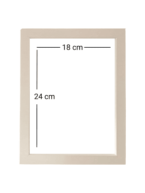 Marco para fotos blanco liso angosto 18x24 MDF Pack3 2