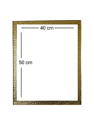 Marco para fotos 40x50 cubierta metálica dorada