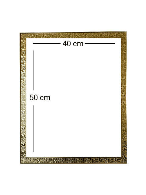Marco para fotos 40x50 cubierta metálica dorada 2