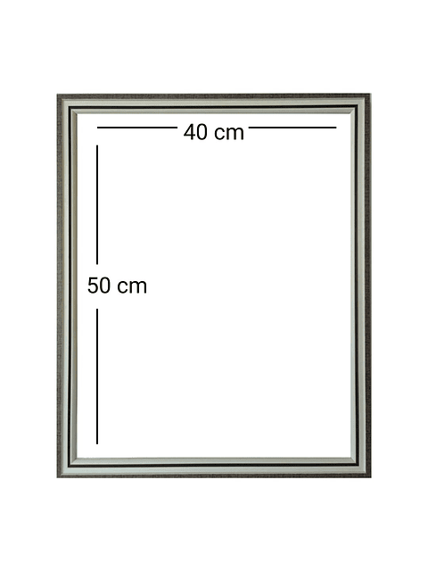 Marco para fotos ribete gris y negro 40x50 2