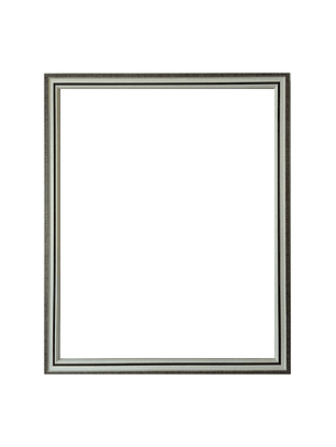 Marco para fotos ribete gris y negro 40x50