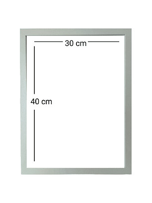 Marco para fotos blanco liso 30x40 MDF 