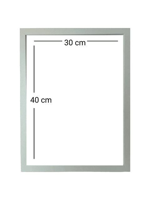 Marco para fotos blanco liso 30x40 MDF  2