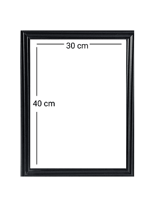 Marco para fotos ribete negro 30x40 MDF