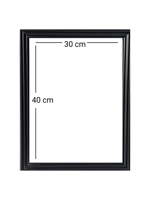 Marco para fotos ribete negro 30x40 MDF 2