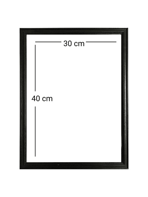 Marco para fotos negro ribete 30x40 MDF 2