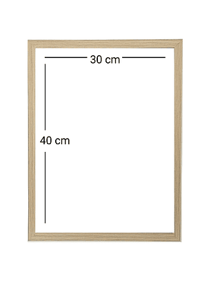 Marco para fotos color madera natural 30x40 MDF