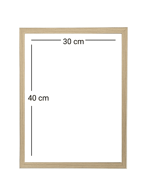 Marco para fotos color madera natural 30x40 MDF 2