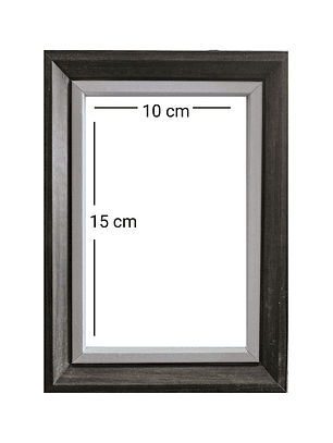 Marco para fotos verde oliva y ribete blanco 10x15 MDF Pack3