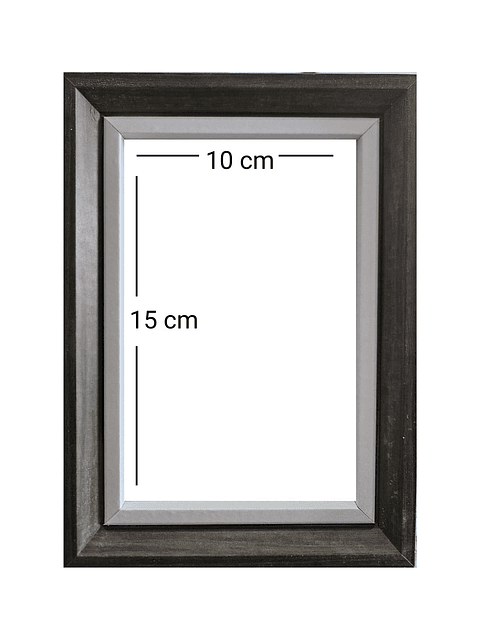 Marco para fotos verde oliva y ribete blanco 10x15 MDF Pack3 2