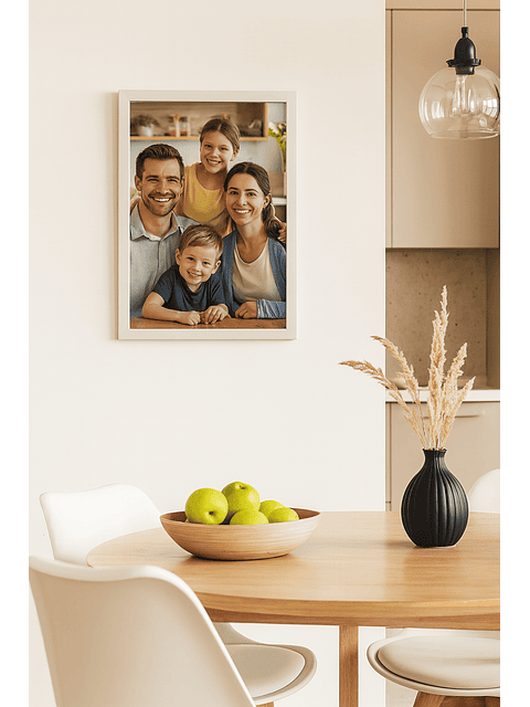 Marco para fotos blanco liso 30x40 MDF  3