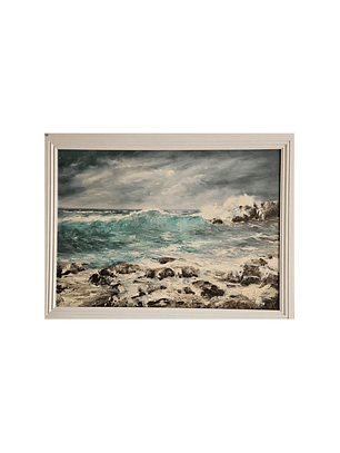 Hermoso cuadro al oleo sobre soporte rígido en marco 50x70 MDF