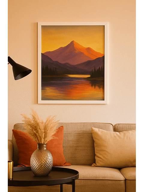 Marco para fotos 40x50 MDF madera natural 3