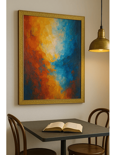 Marco para fotos 40x50 cubierta metálica dorada 3