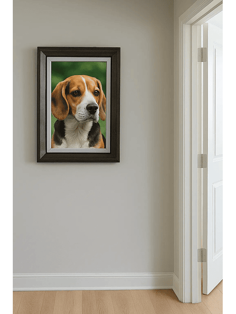 Marco para fotos verde oliva y ribete blanco 10x15 MDF Pack3 3