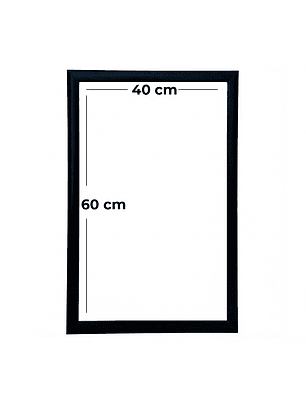 Marco para fotos redondeado Negro 40x60 MDF 