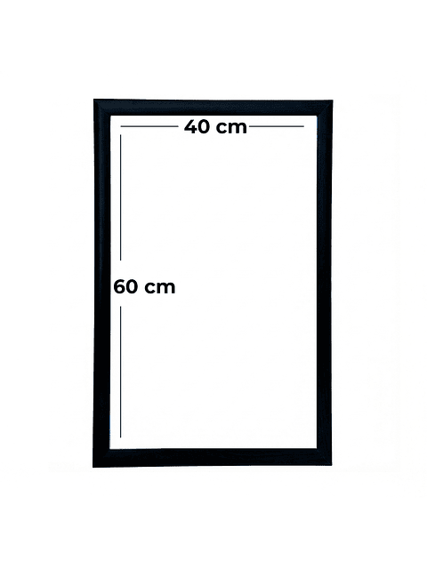 Marco para fotos madera MDF color negro 40x60  2