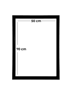 Marco para fotos liso Negro rebaje interno 50x70 MDF 