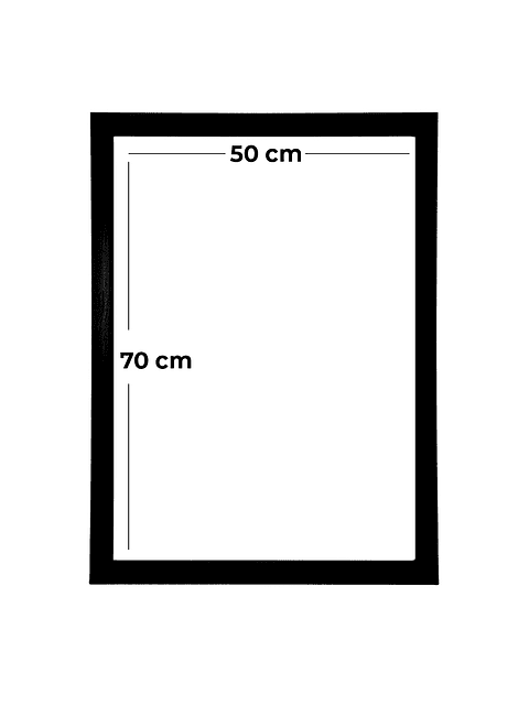 Marco para fotos liso Negro rebaje interno 50x70 MDF  2