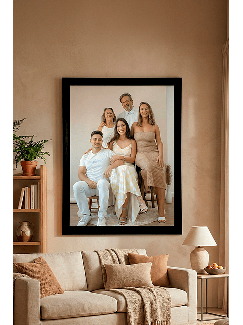 Marco para fotos liso Negro rebaje interno 50x70 MDF  3