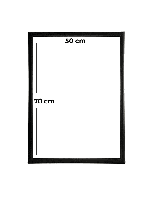 Marco para fotos Negro liso redondeado 50x70 MDF  2