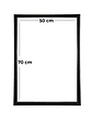 Marco para fotos Negro liso redondeado 50x70 MDF  - Miniatura 2
