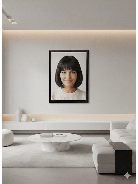 Marco para fotos redondeado Negro 40x60 MDF  5