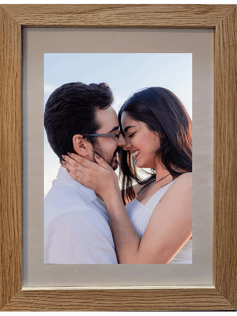 Marco para fotos  blanco liso 18x24 MDF  4