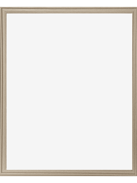 Marco madera MDF color madera natural liso 40x50 Acrílico  2