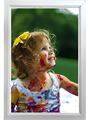 Marco para fotos Blanco liso biselado 40x60 MDF 