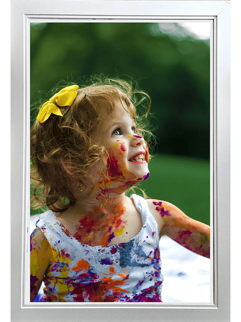 Marco para fotos Blanco liso biselado 40x60 MDF  1