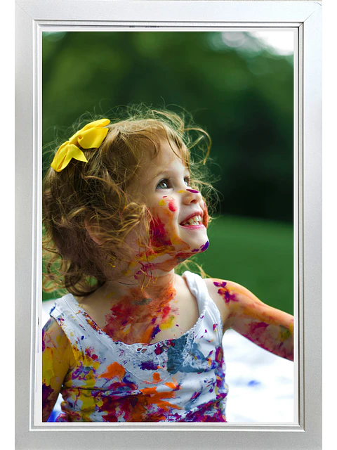 Marco para fotos Blanco liso biselado 40x60 MDF - COPIA- COPIA 1