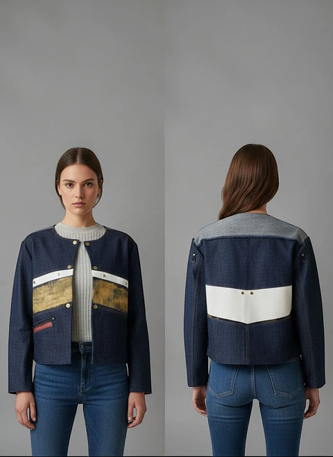 Chaqueta Byker pintada