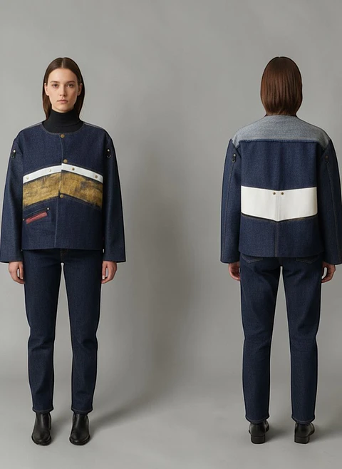 Chaqueta Byker pintada