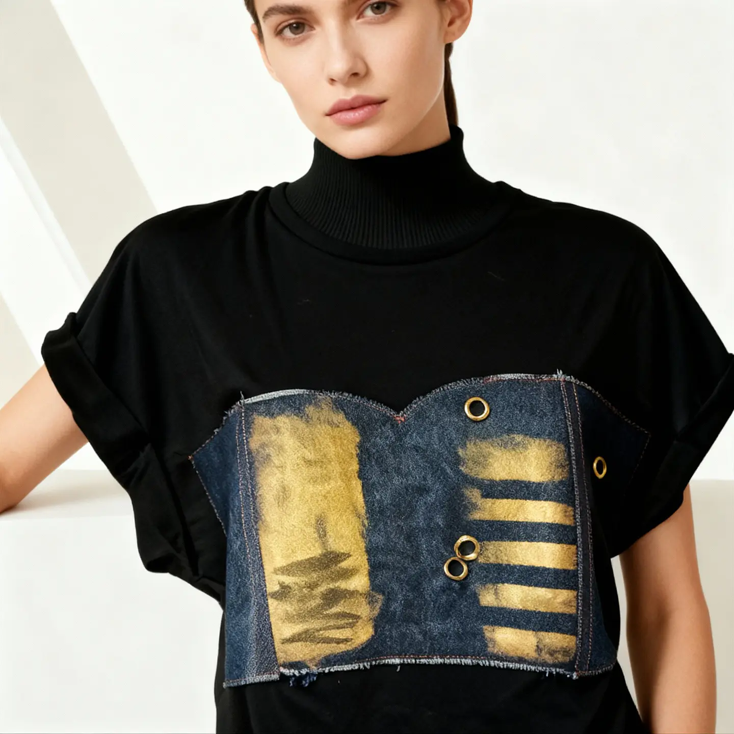 polera Denim corset 1