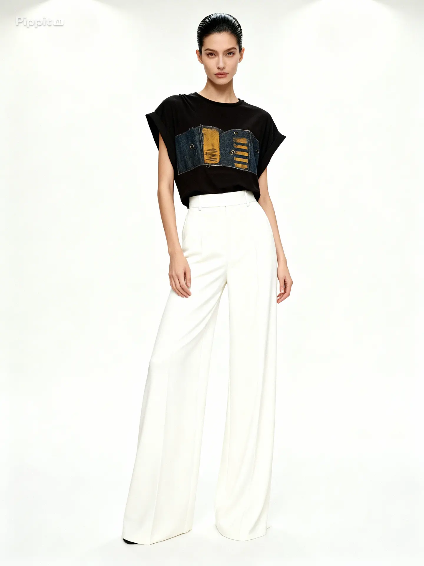 polera Denim corset 2